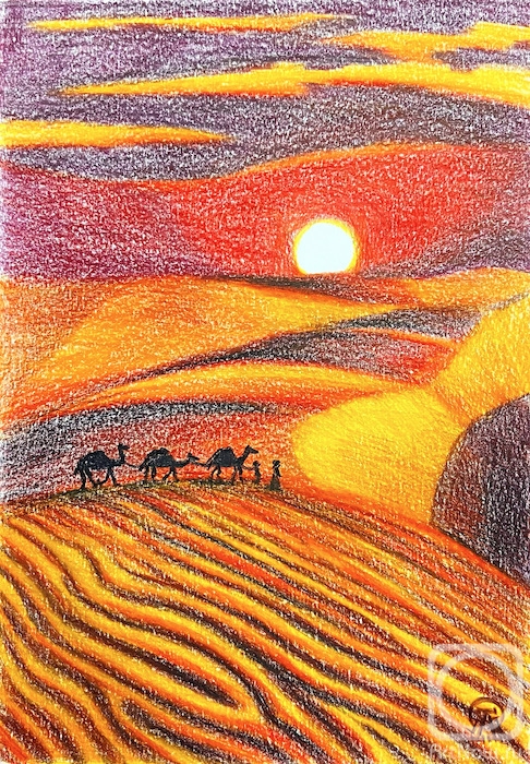 Lukaneva Larissa. Desert Sunset