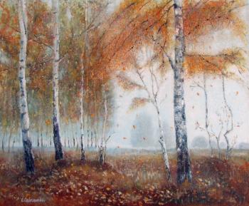 Leaves are falling (Falling Leaves Landscape). Savelyeva Elena