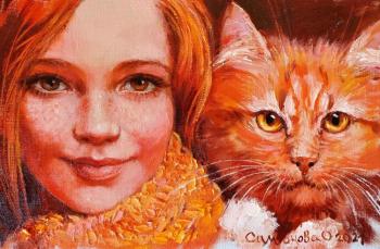Redhead couple 2 (Gift For Cat Lover). Simonova Olga