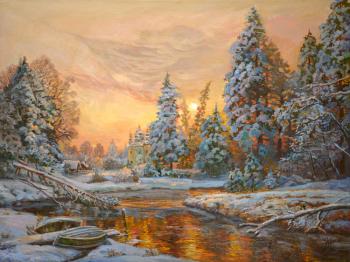 Winter wonderful evening. Panov Eduard