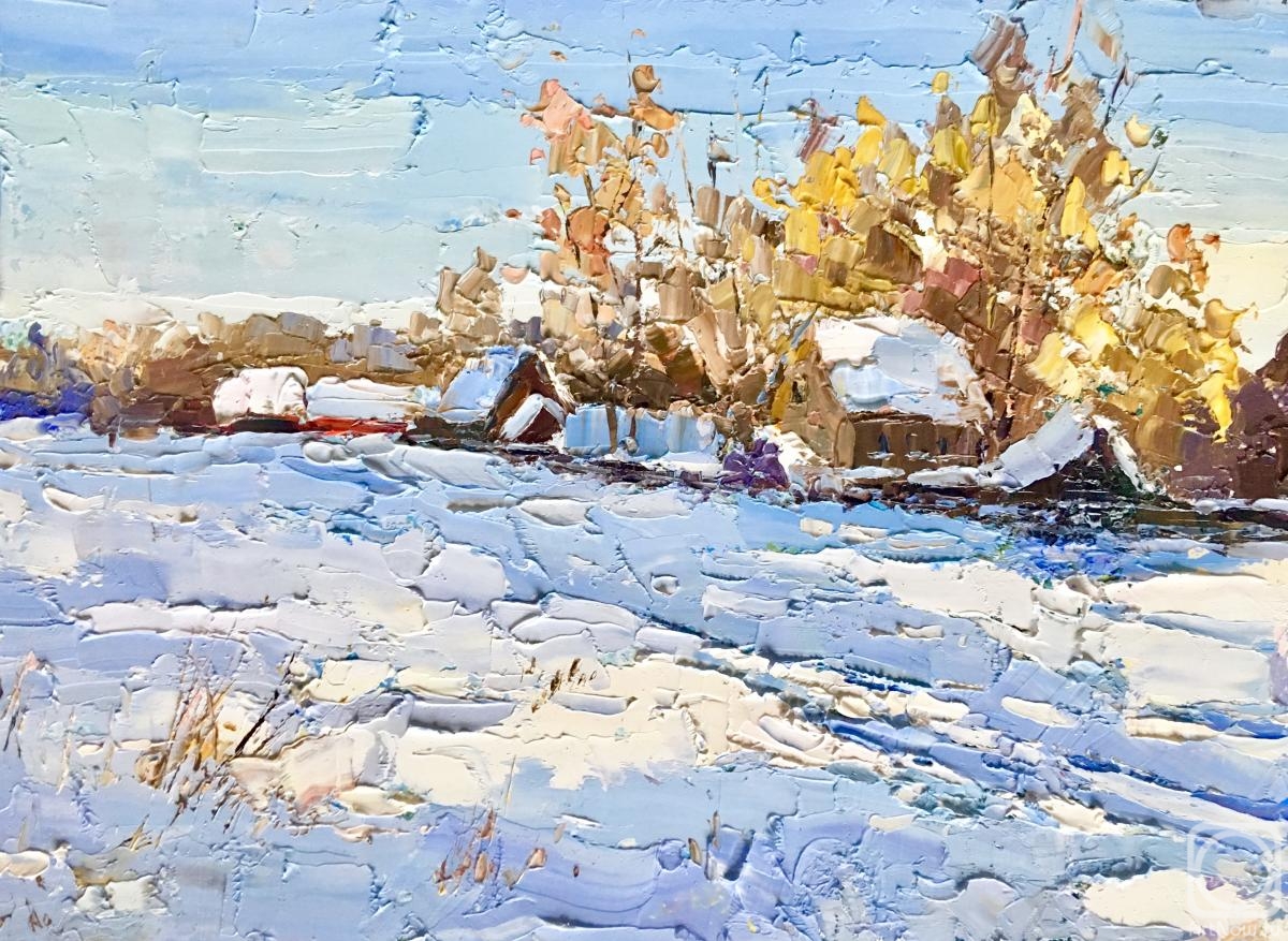 Gavlina Mariya. Snowy village