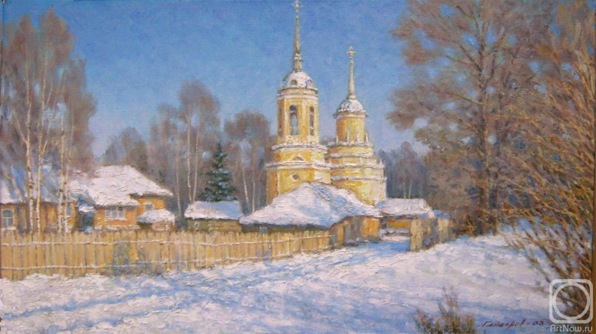 Gaiderov Michail. Early March. Church in the village of Cherkizovo
