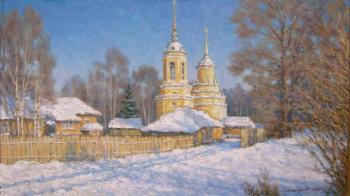 Early March. Church in the village of Cherkizovo
