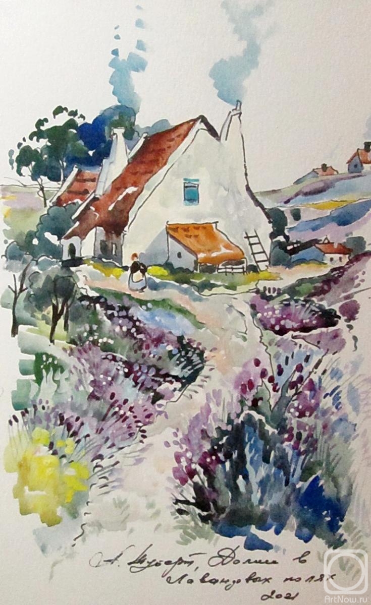 Schubert Albina. House in lavender fields