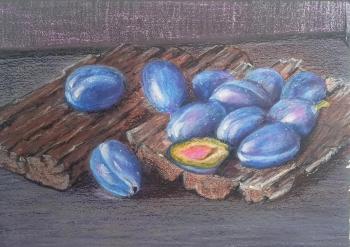 Blue plums (Purple Plums). Yakupova Irina