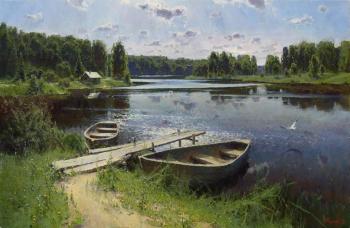 On the shore by the summer (Bridges On The Lake). Zhilov Andrey