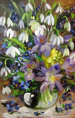 Bouquet with snowdrops (Still Life With Snowdrops). Schubert Albina