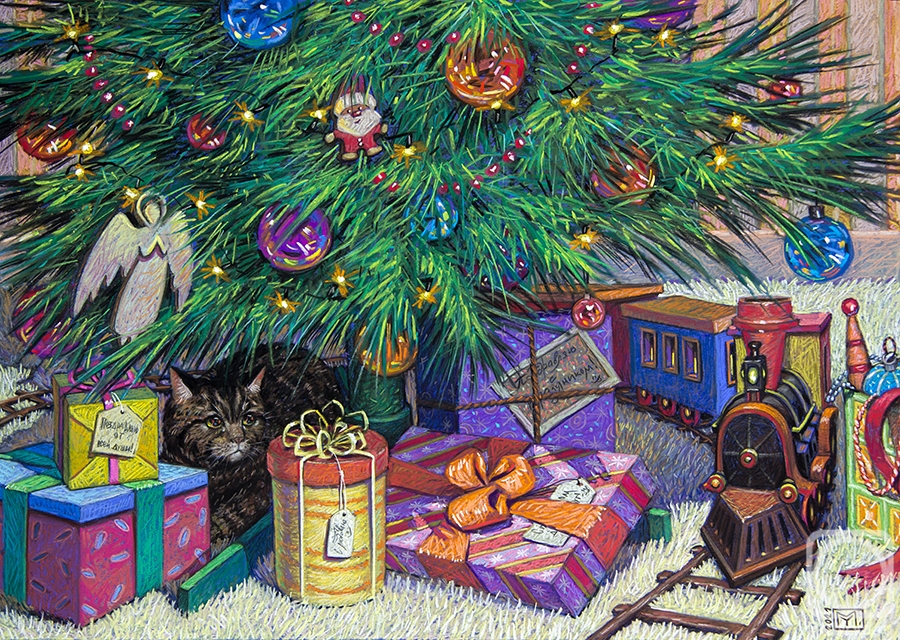 Maslova Julea. Under the Christmas tree