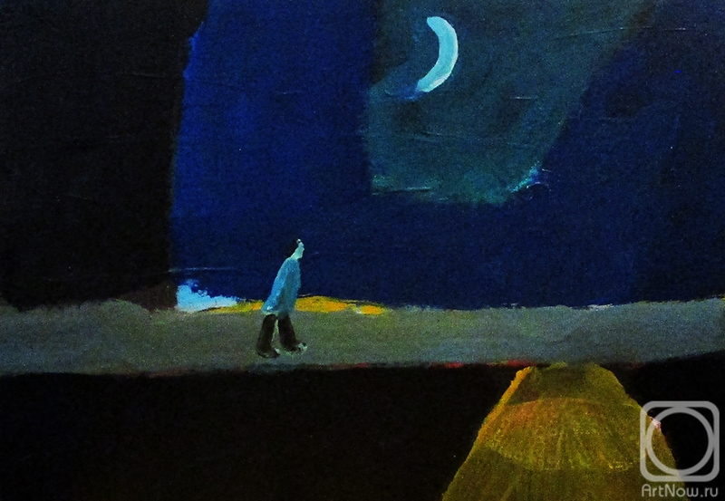 Jelnov Nikolay. Landscape with moon