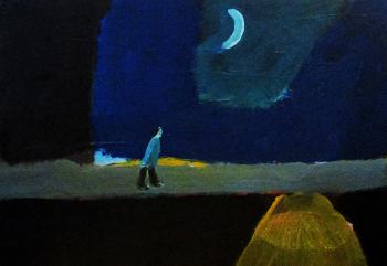 Landscape with moon. Jelnov Nikolay