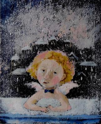 The first snow fell at night