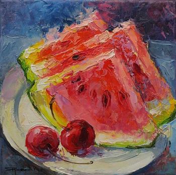 I want a watermelon so bad (Cherries On A Plate). Iarovoi Igor