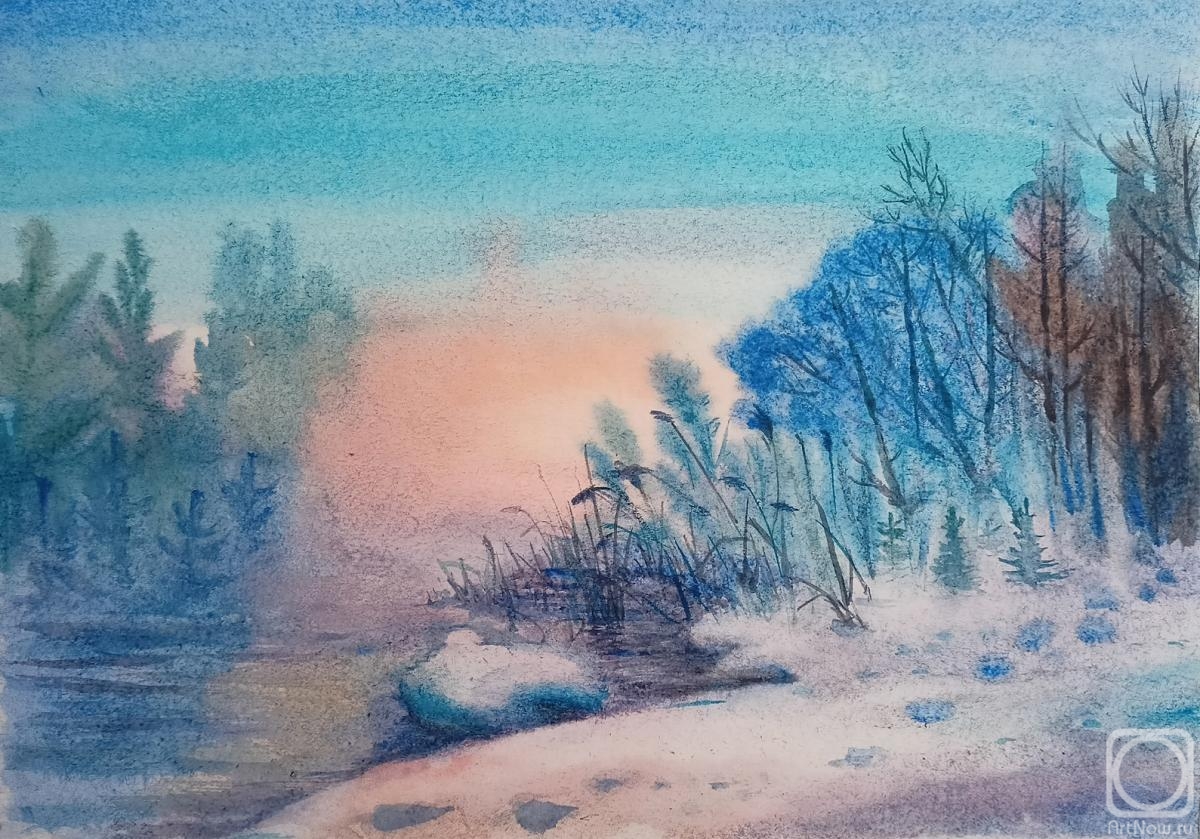 Yakupova Irina. Frosty morning by the river