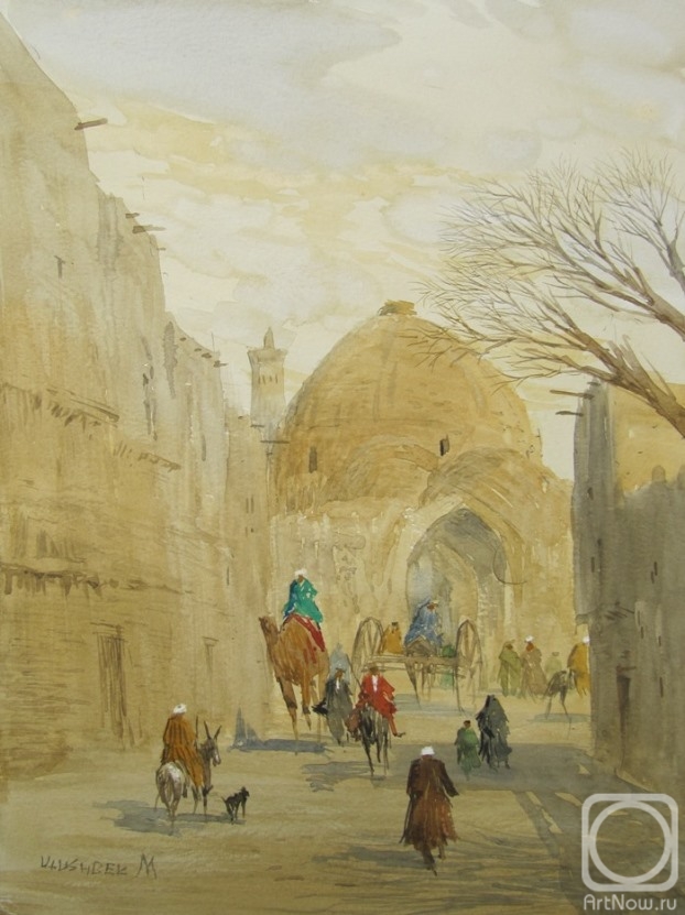 Mukhamedov Ulugbek. Old street in Bukhara
