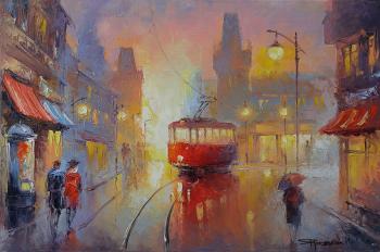 Lights of Prague at night. Iarovoi Igor