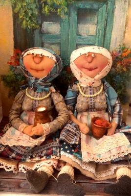 Textile doll from the series "Granny and Grandpa" (Interior Doll). Plesovskikh Elena