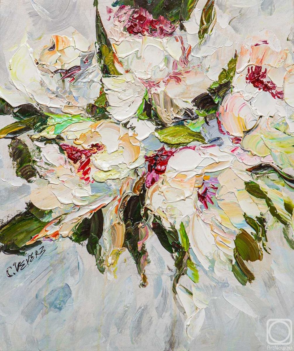 Vevers Christina. Floral abstraction with white peonies