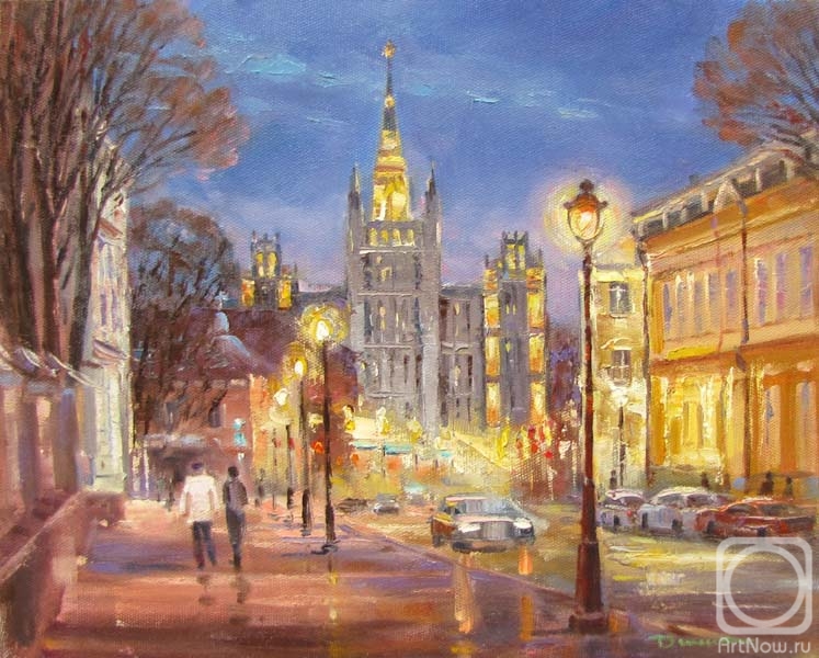 Dyomin Pavel. Bolshaya Nikitskaya street in the evening lights