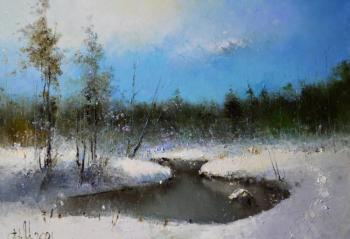 Winter Klyazma River. Mendeleevo