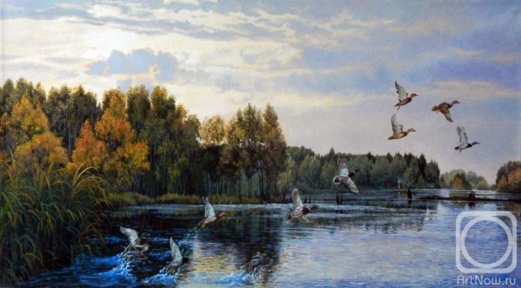 Ergunov Anatoliy. Autumn morning on Vetluga River