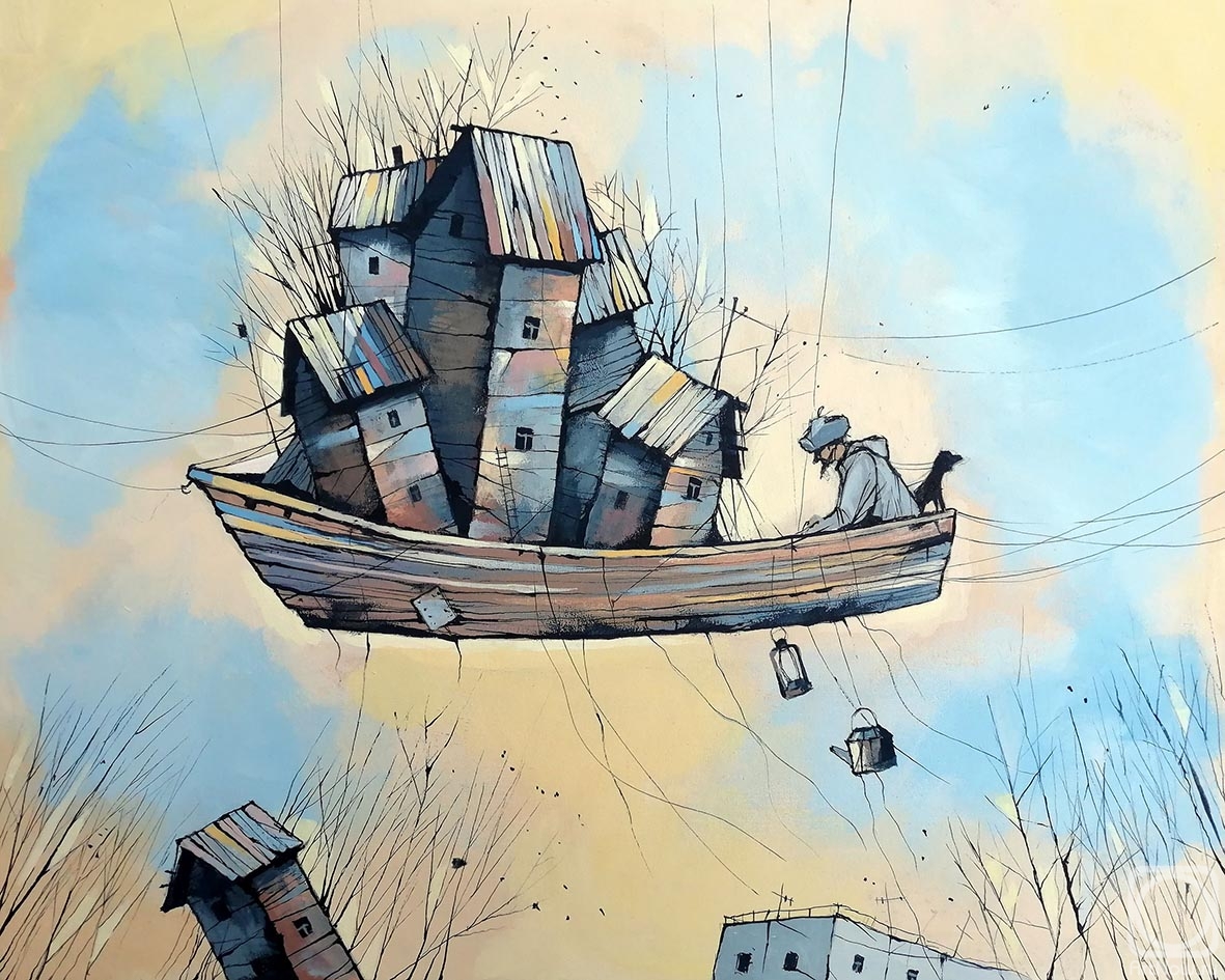 Vasilenko Dmitry. Mazai", canvas on cardboard, acrylic, 40x50 cm