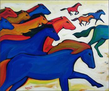 Running (Oil Horses). Ivanova Ekaterina