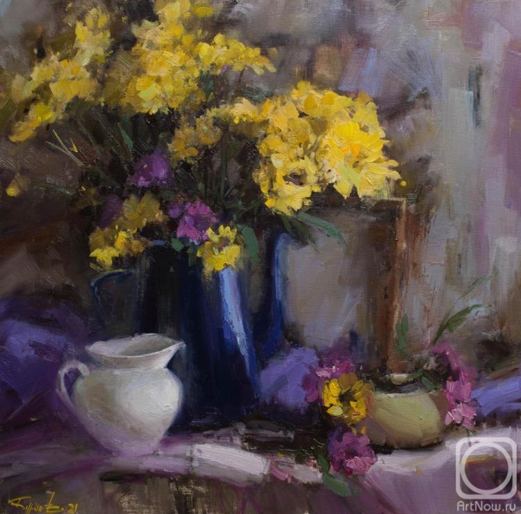 Burtsev Evgeny. Bouquet with chrysanthemums