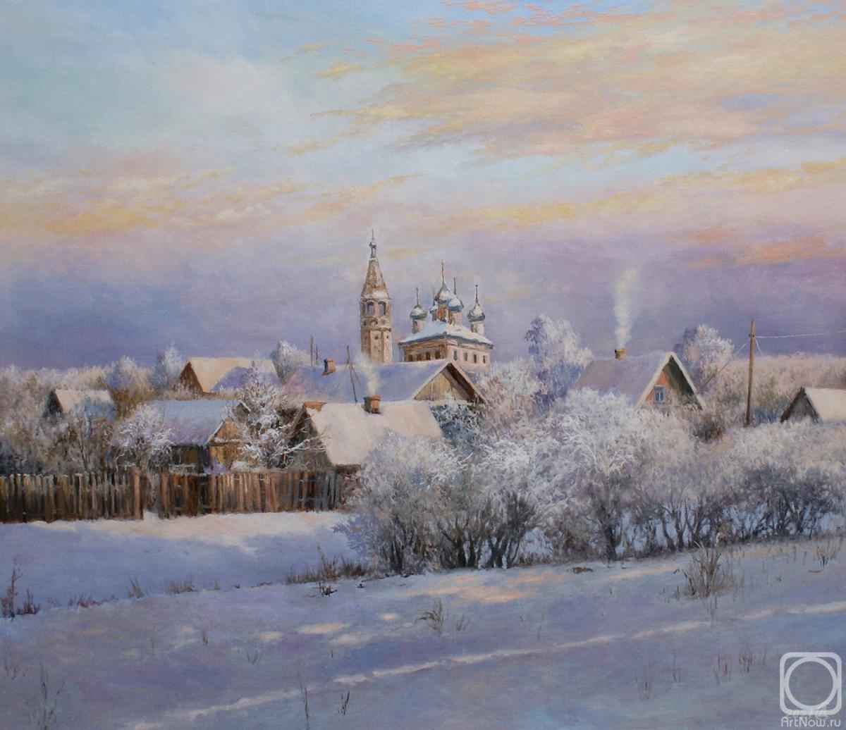 Dorofeev Sergey. Winter morning in the village