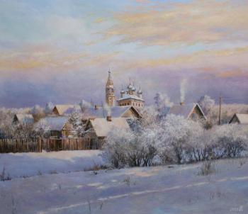 Winter morning in the village. Dorofeev Sergey