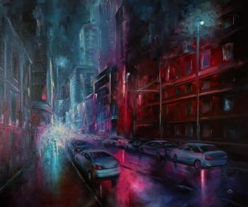 Urban rain 5 (Night City Streets). Razumova Svetlana