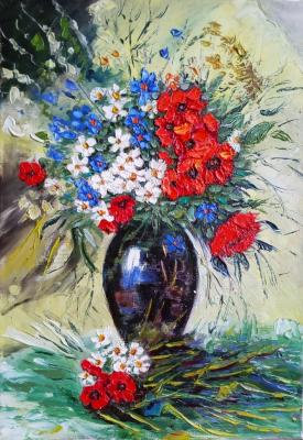 Bouquet with poppies (Buy An Oil Painting With Poppies). Lazareva Olga