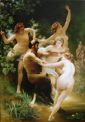 Satyr and nymphs