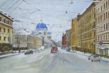 Frosty day at the Trinity Cathedral (Troicky Street). Zhukoff Fedor