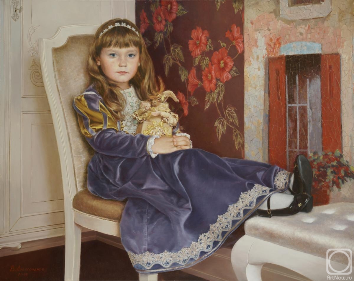 Aleksandrov Vladimir. Liza. Portrait of Zavyalova Elizaveta Nikolaevna