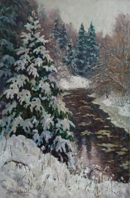 Snowy on the Dubna river (Buy A Painting Dmitrov). Goryunova Olga