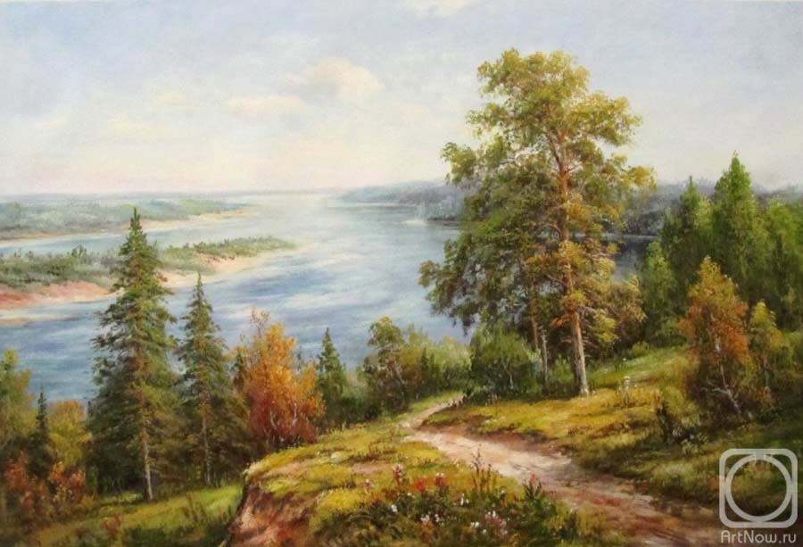Zorin Vladimir. Pine trees by the river