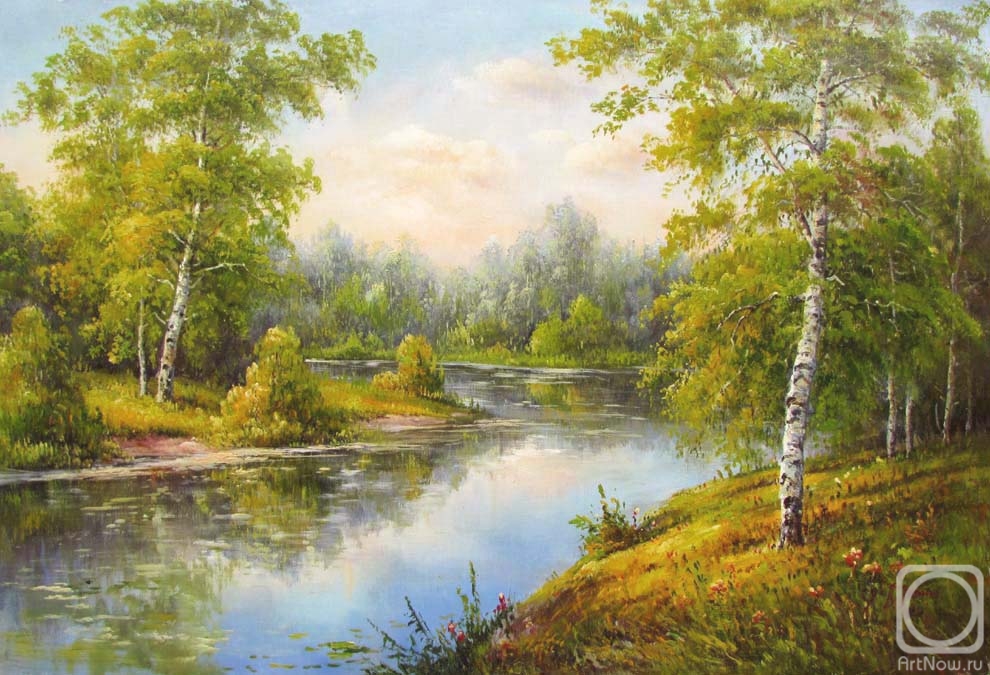 Zorin Vladimir. Birches by the river