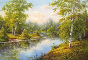 Birches by the river. Zorin Vladimir