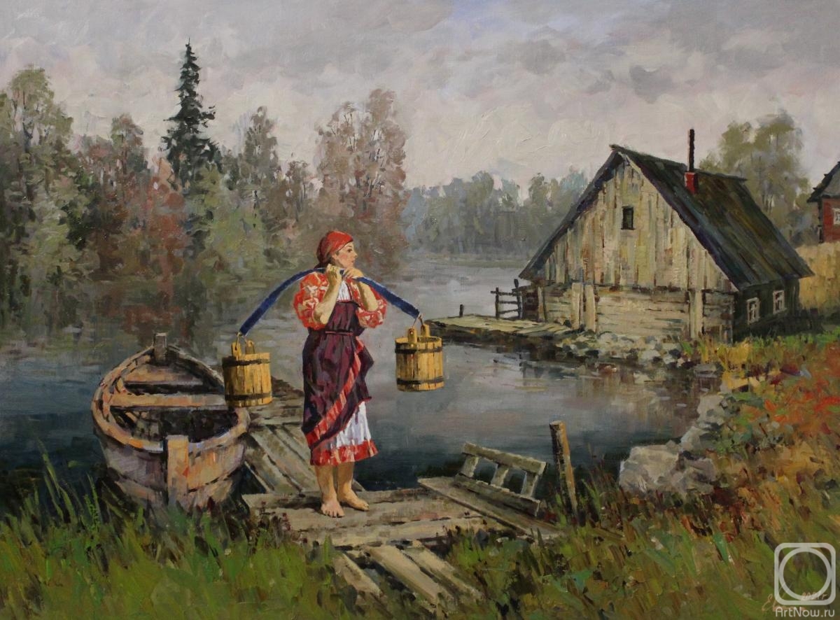 Malykh Evgeny. Autumn. By the River