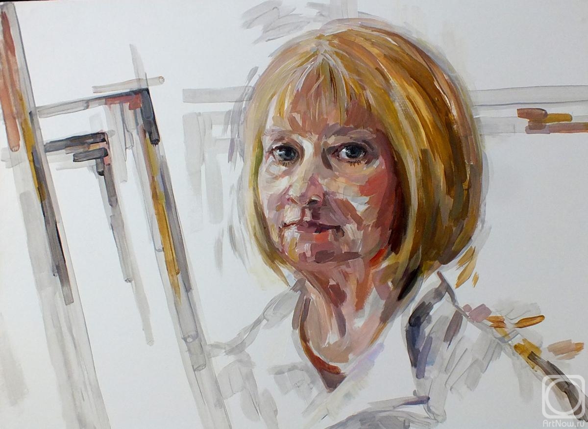 Odnolko Natalia. Portrait on a white background
