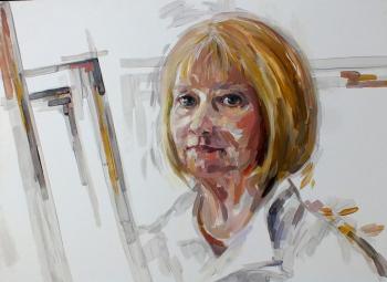 Portrait on a white background. Odnolko Natalia