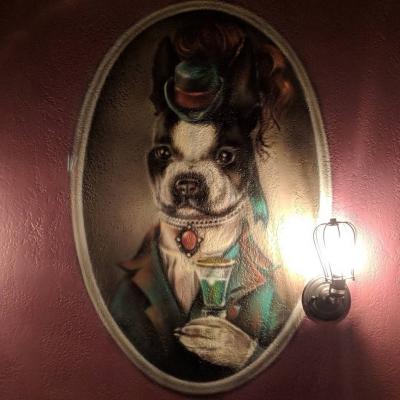 Restaurant painting (Pet Dog Painting). Pariy Anna