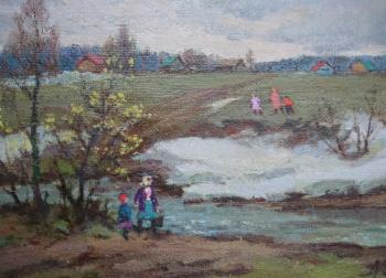 The last snow (Depicting). Gusarevich Aleksandr