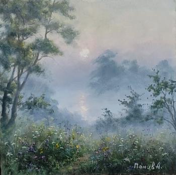 In a cloud of morning fog. Panov Aleksandr