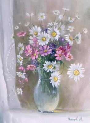 Daisies and cosmei (Window Blinds). Panov Aleksandr