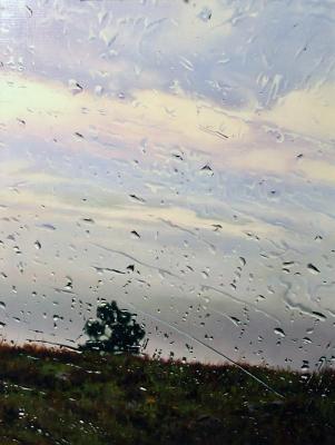 Rain on glass. Annenkov Dmitri