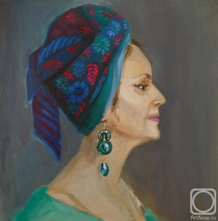 Polzikova Oksana. Woman with an earring