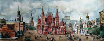Panorama of Red Square with History Museum. Chernetskaya Nataliya