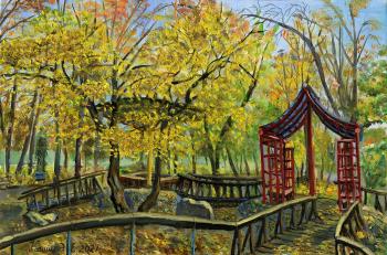 Golden autumn. Chinese Corner at Fili Children's Park (Japanese Landscape). Kashina Eugeniya