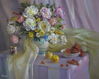 Still life with a fragrant bouquet